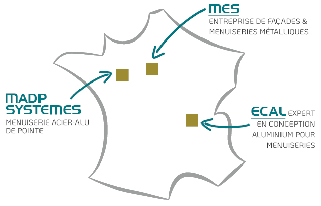 Carte interactive du Groupe MES et de ses filiales